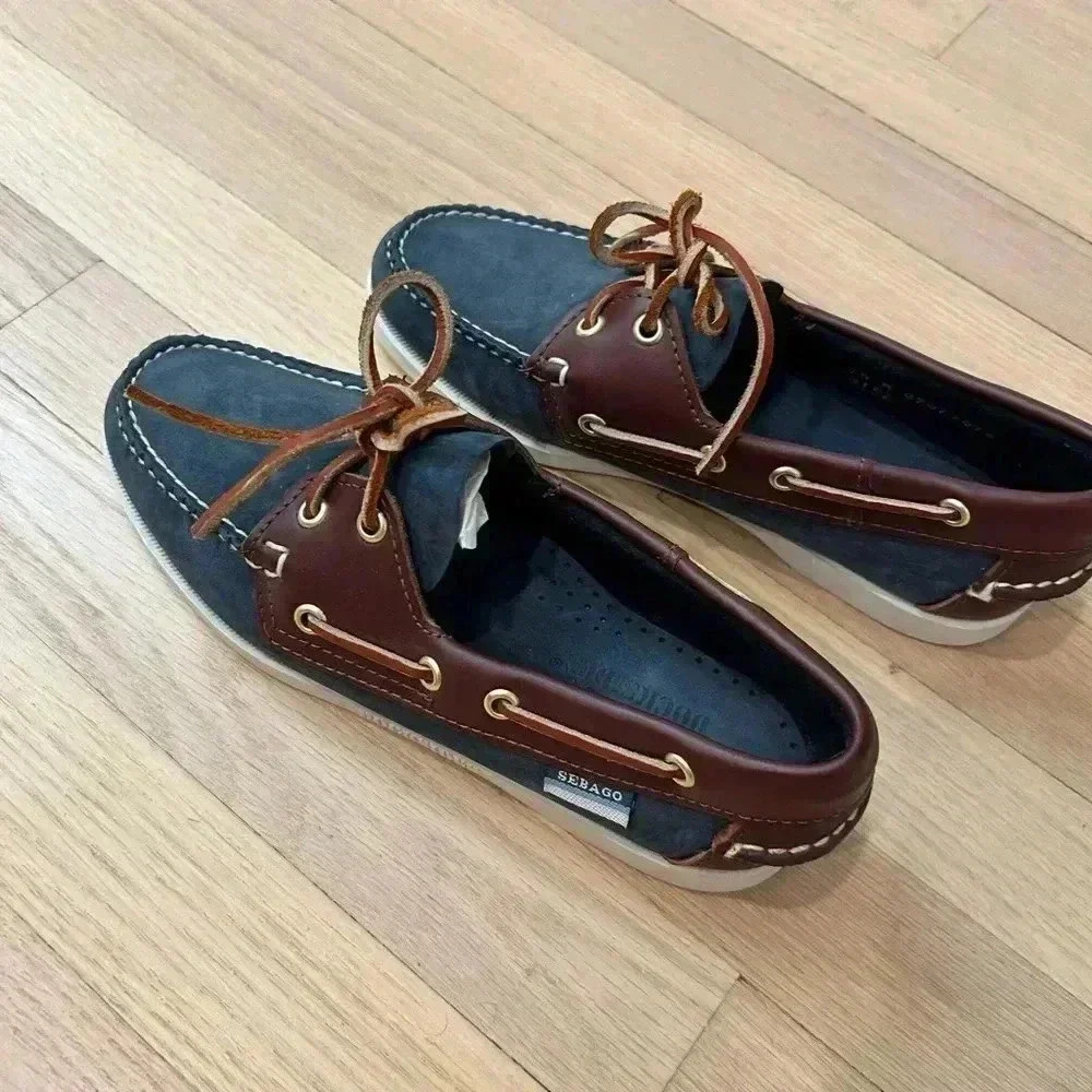 Sebago Docksides Women NEW Spinnaker 2-Eye Slip On Suede Boat Shoes Loafers 7.5 - Picture 5 of 9